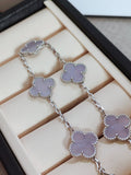 Vintage Alhambra Bracelet, 5 Motifs Chalcedony Edition