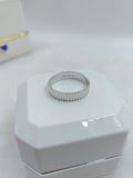 Grosgrain white gold wedding band