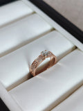 LOVE solitaire, brilliant-cut diamond, paved
