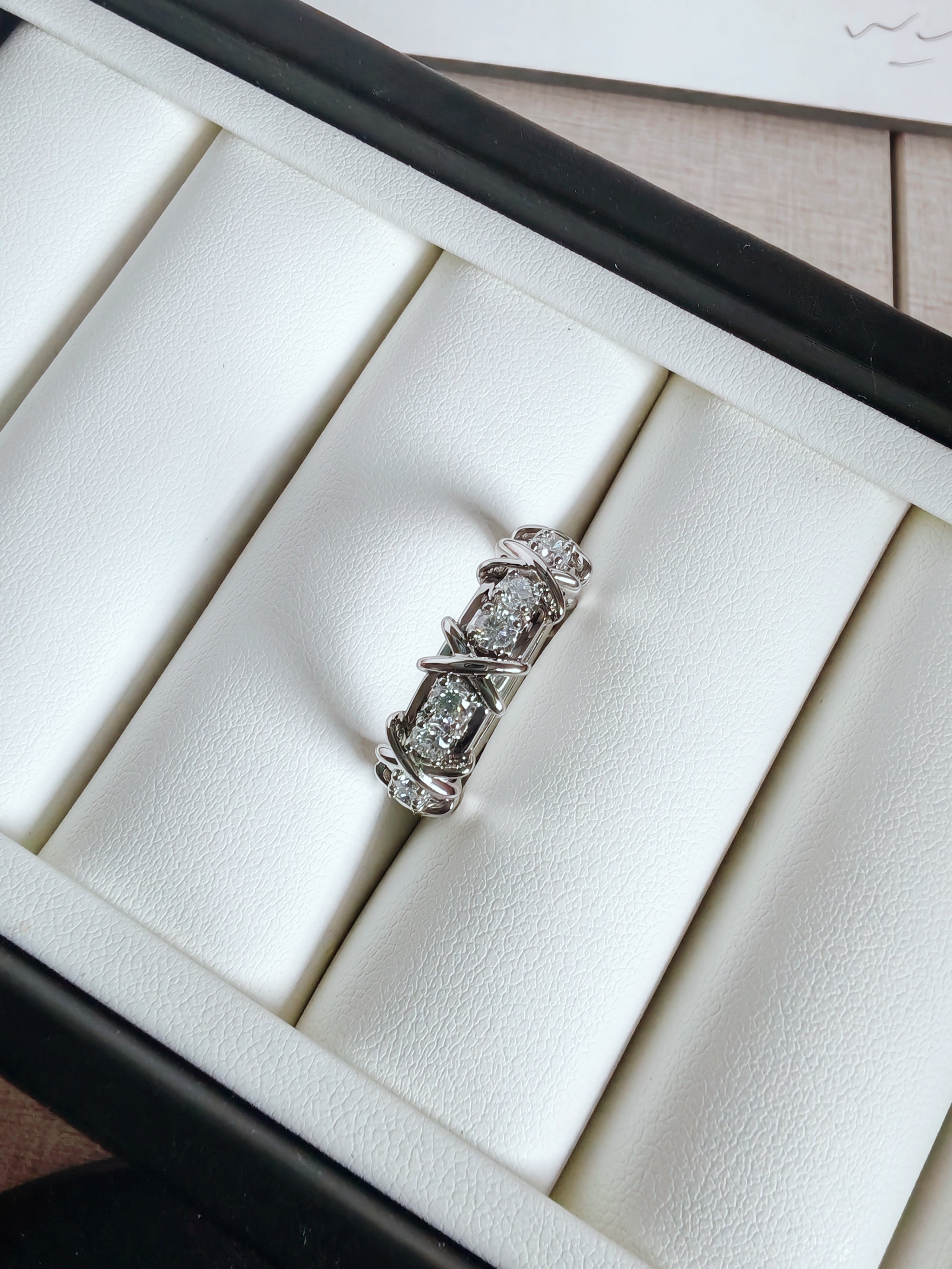 Sixteen Stone by T Ring in Platinum with Diamonds