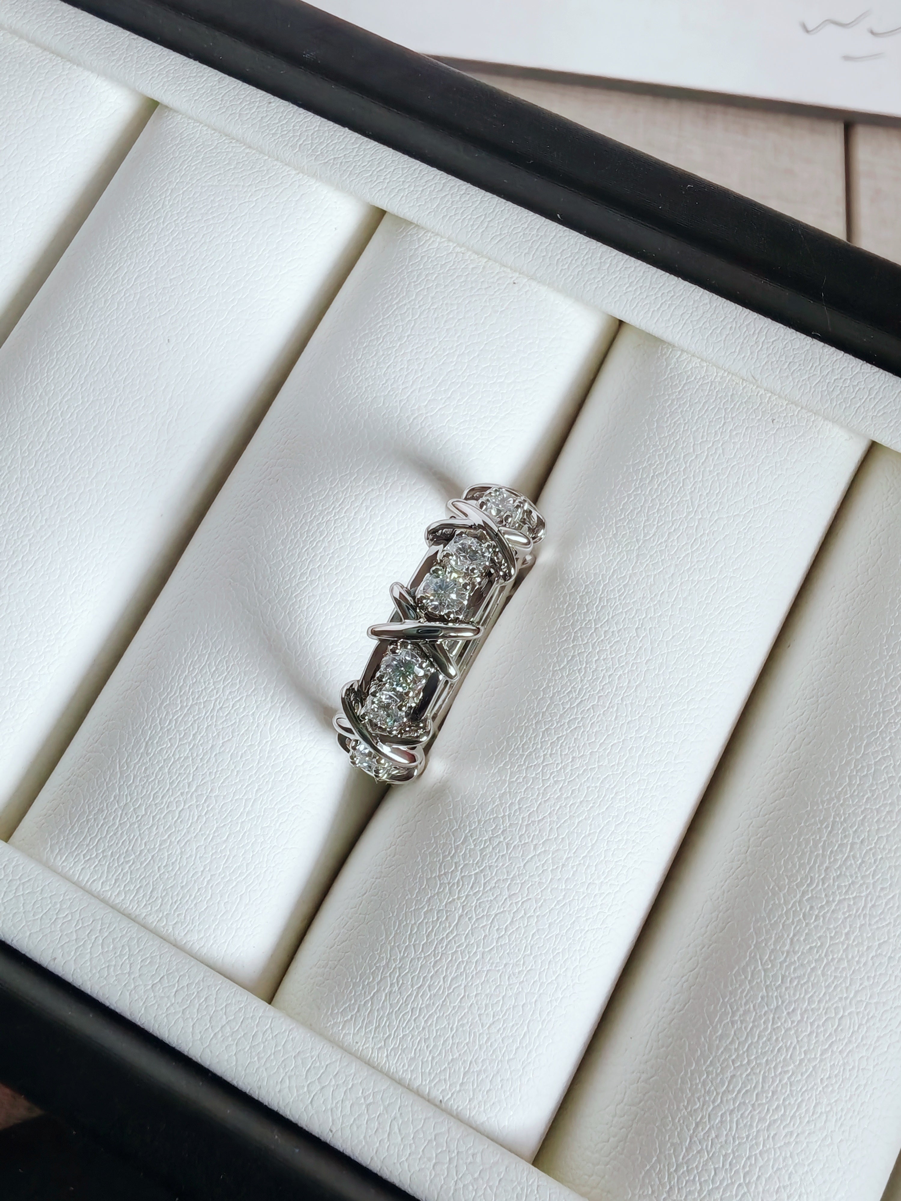 Sixteen Stone by T Ring in Platinum with Diamonds