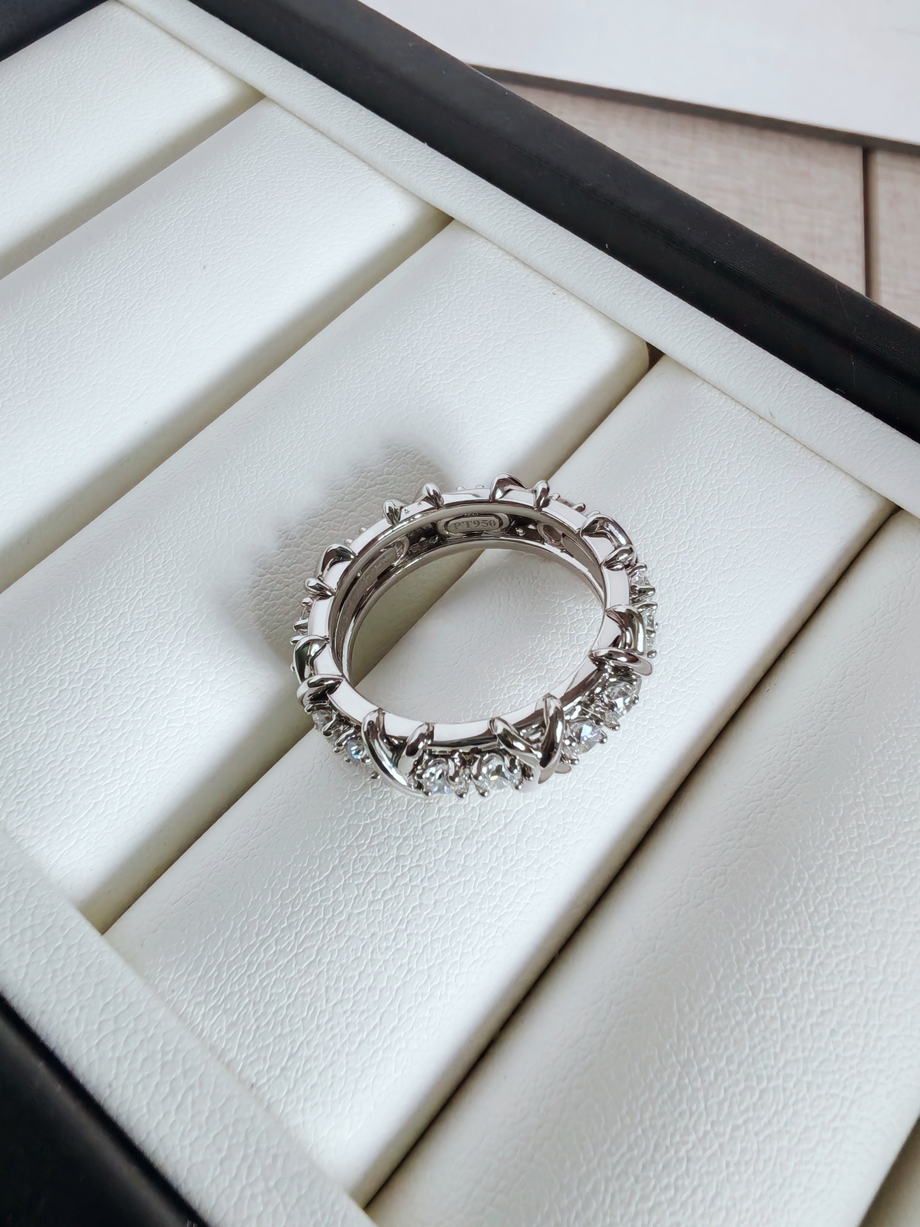 Sixteen Stone by T Ring in Platinum with Diamonds