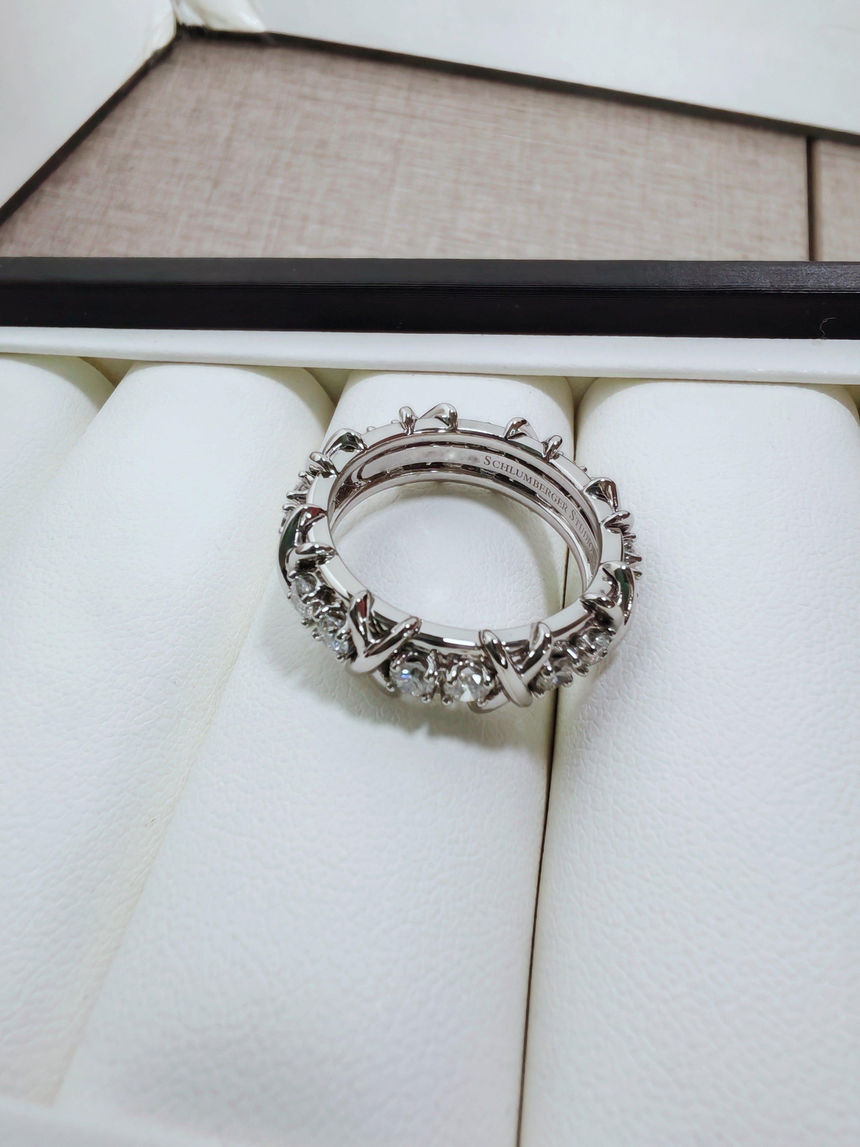 Sixteen Stone by T Ring in Platinum with Diamonds