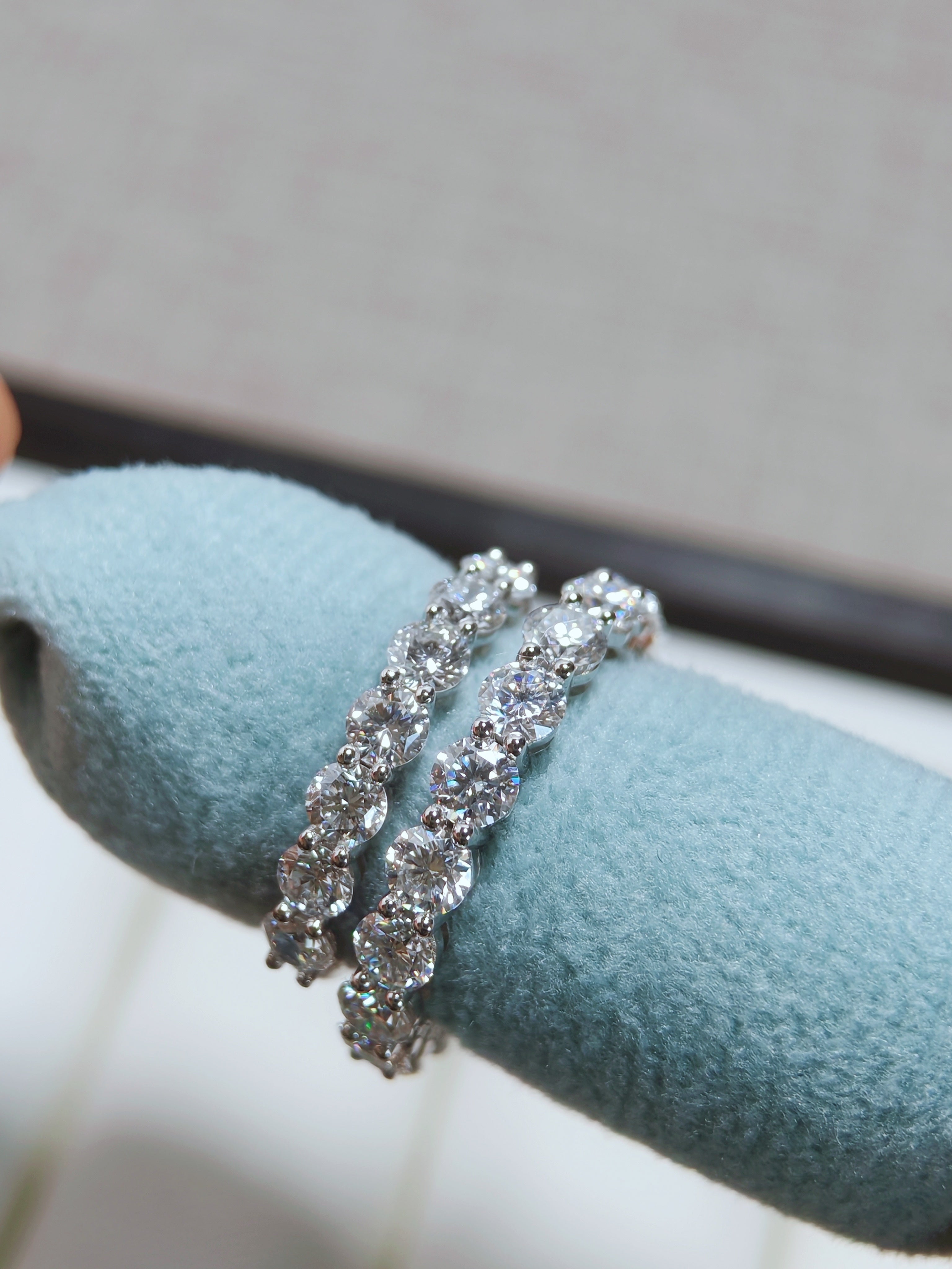 T Forever Band Ring in Platinum with a Half-circle of Diamonds, 3.5 mm