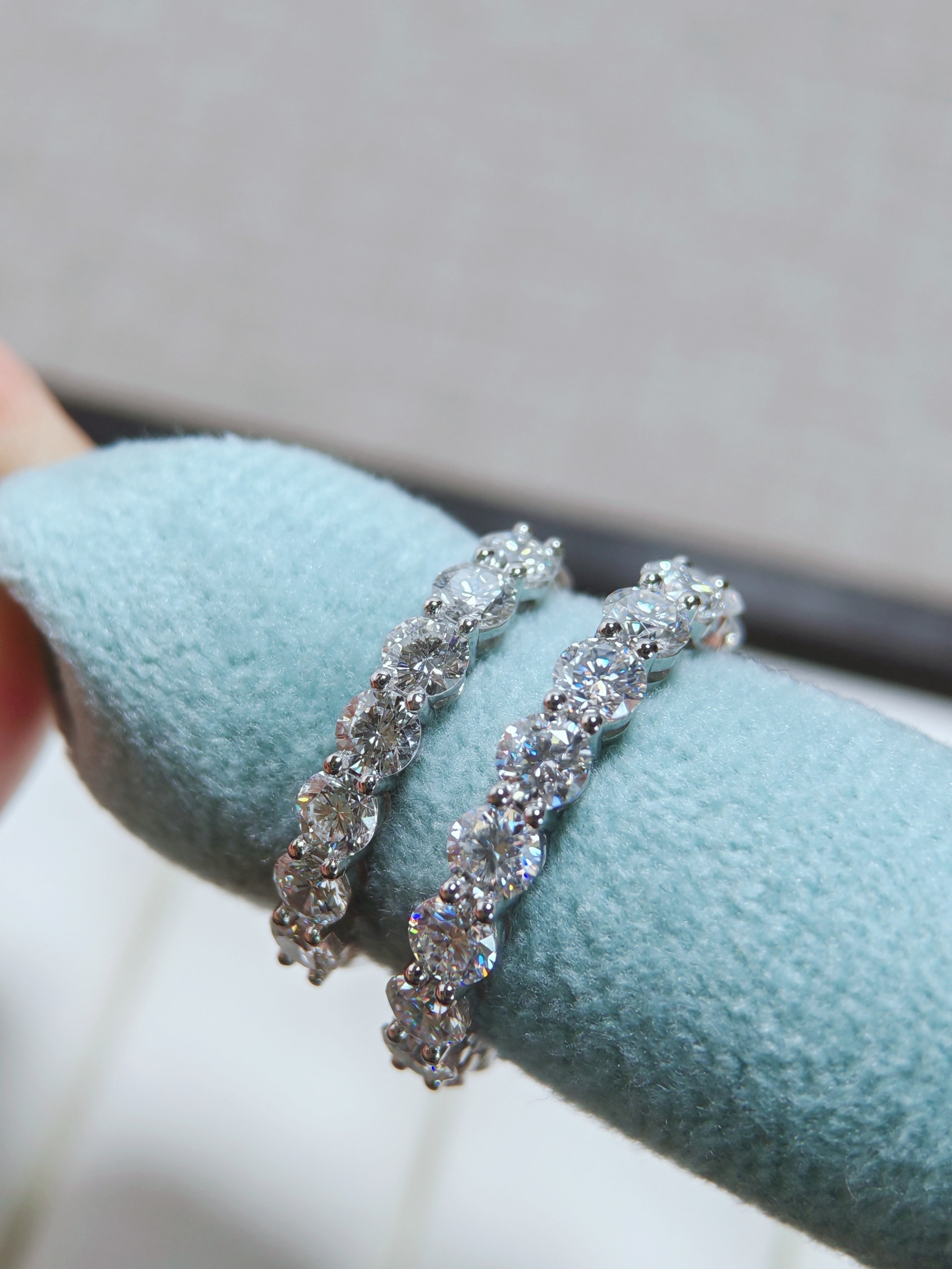 T Forever Band Ring in Platinum with a Half-circle of Diamonds, 3.5 mm