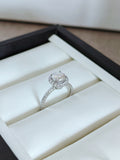 The One Double Halo Micropavé Diamond Engagement Ring