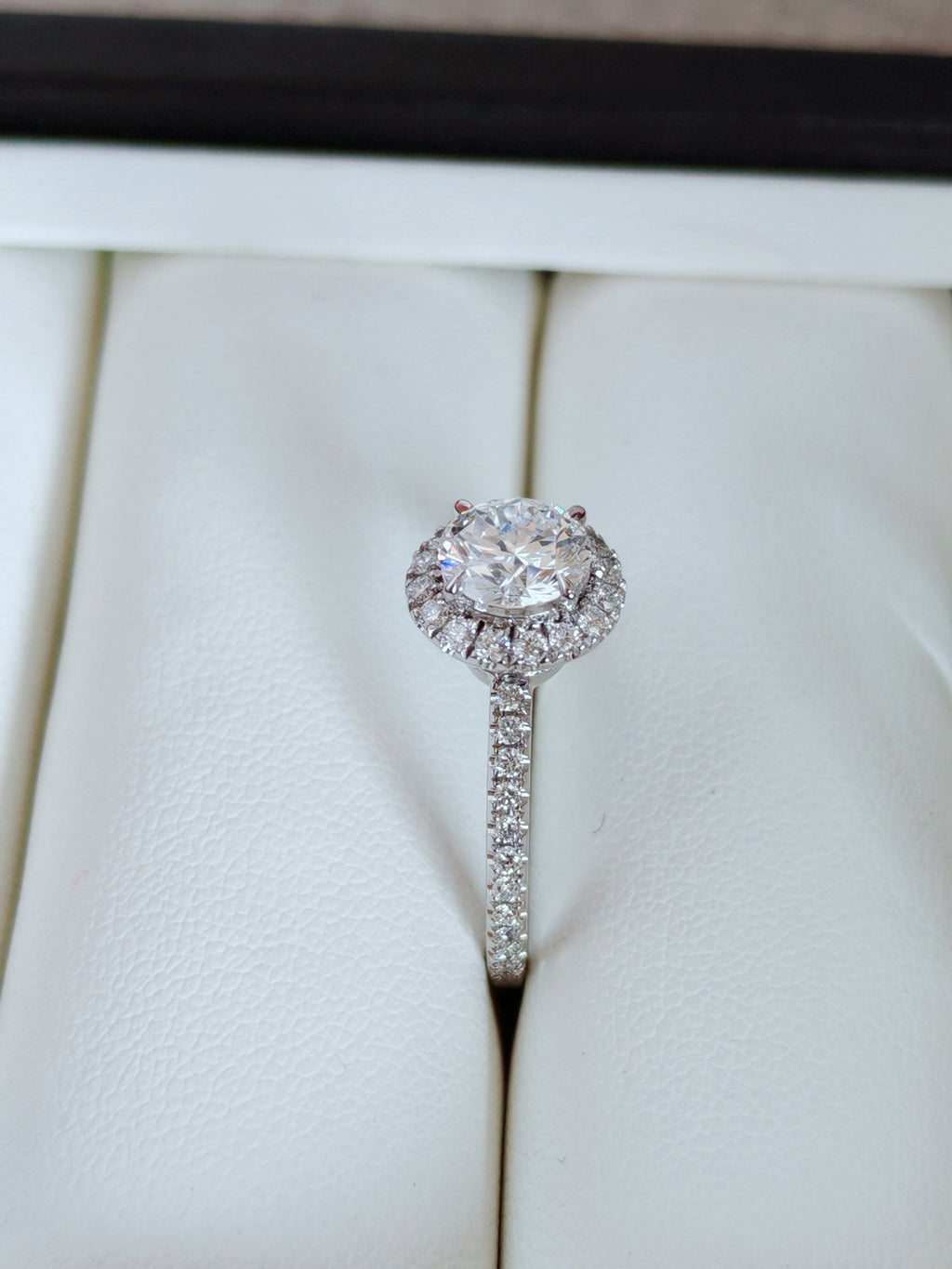 The One Double Halo Micropavé Diamond Engagement Ring