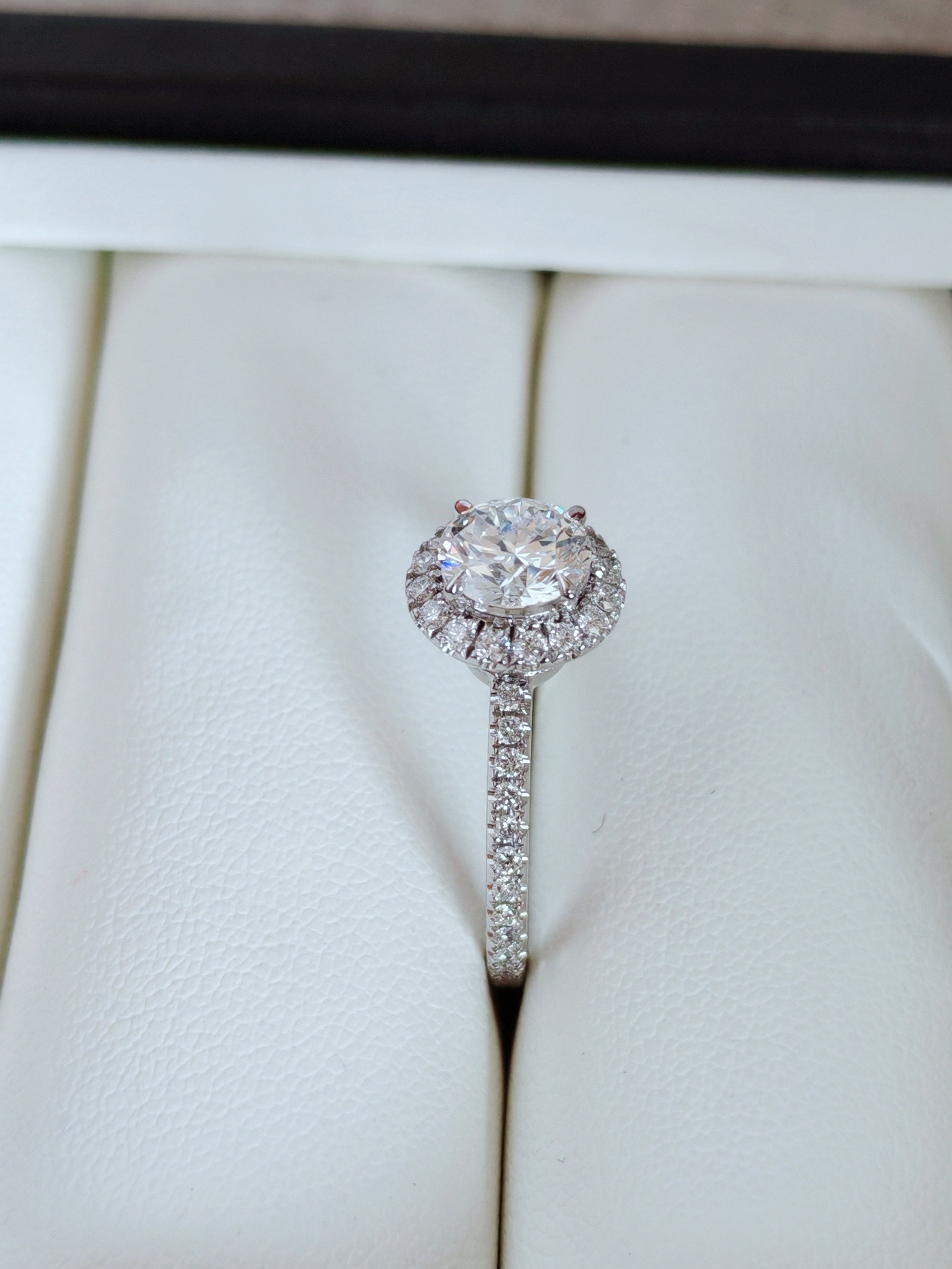 The One Double Halo Micropavé Diamond Engagement Ring