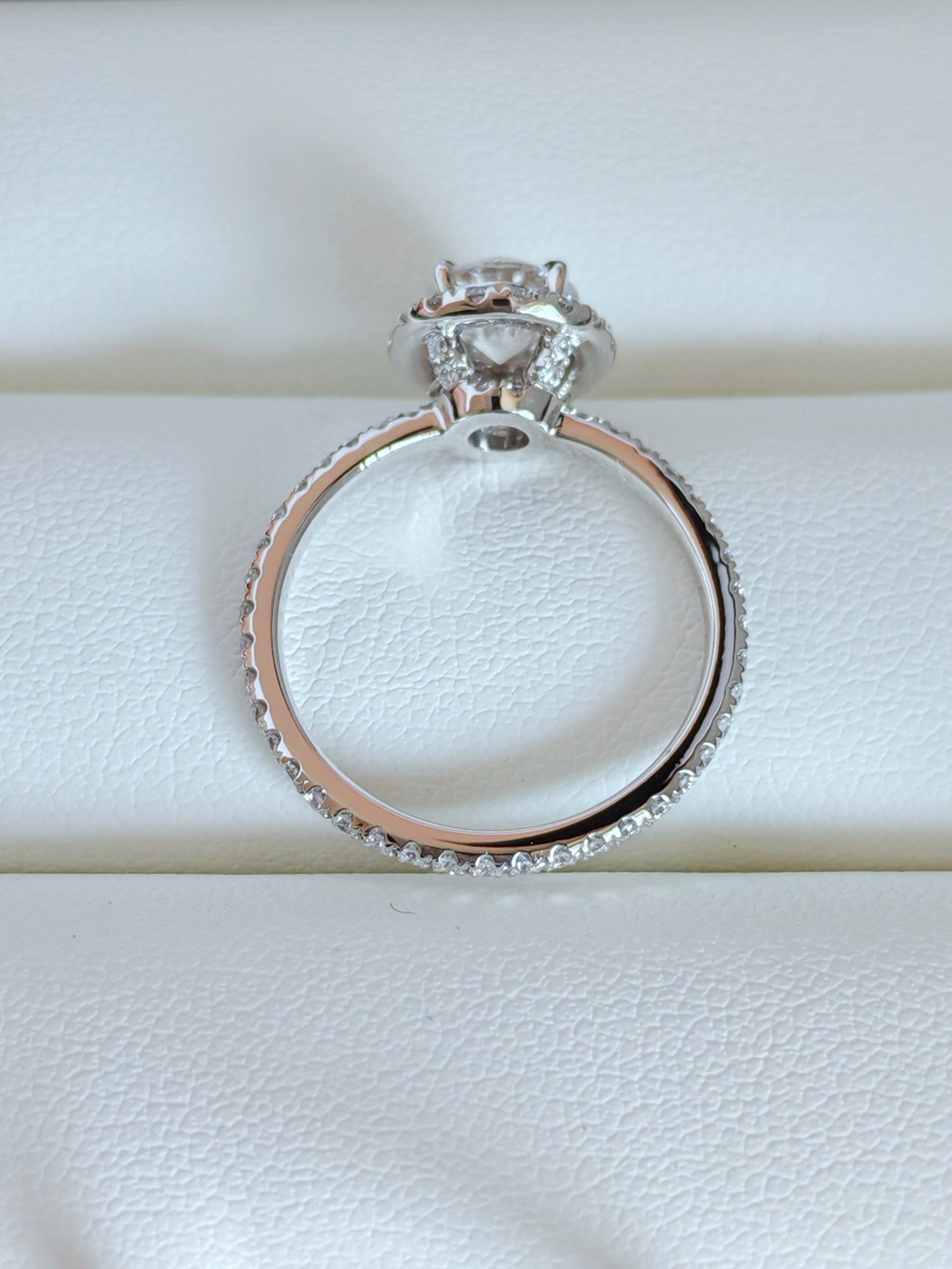 The One Double Halo Micropavé Diamond Engagement Ring