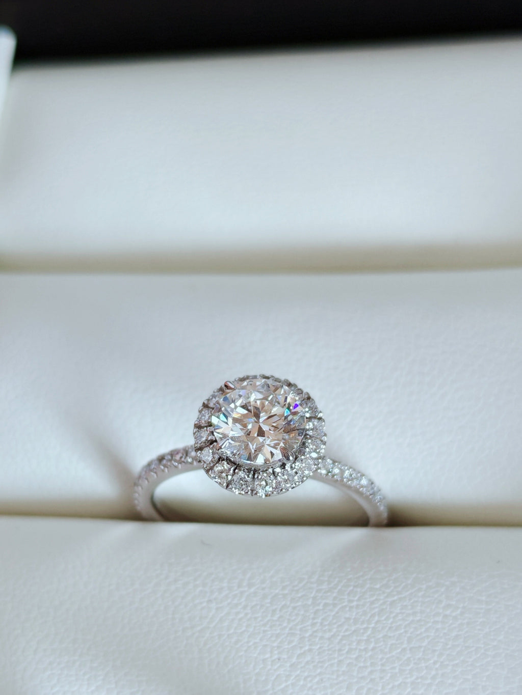 The One Double Halo Micropavé Diamond Engagement Ring