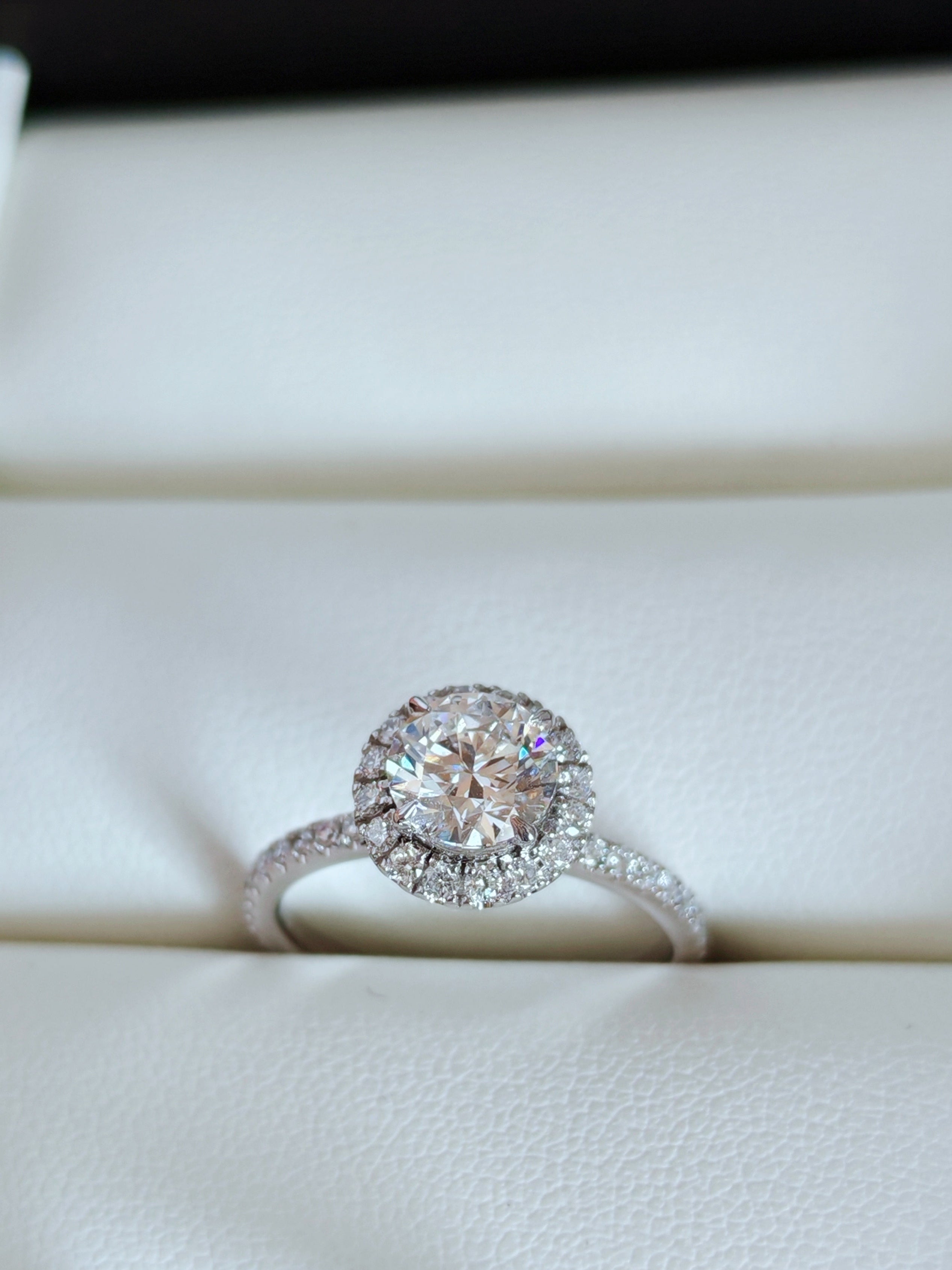 The One Double Halo Micropavé Diamond Engagement Ring