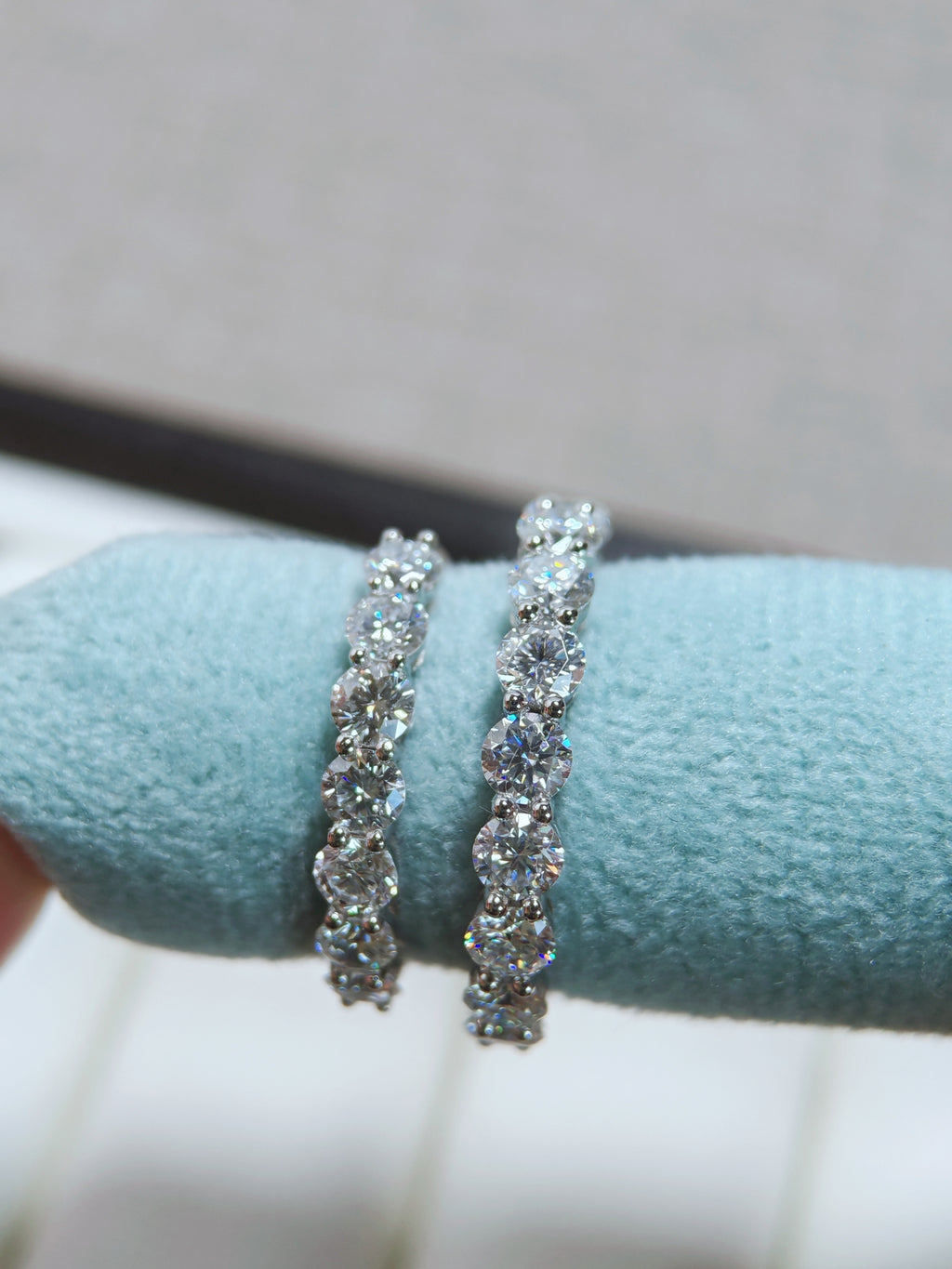 T Forever Band Ring in Platinum with a Full Circle of Diamonds, 3.7 mm