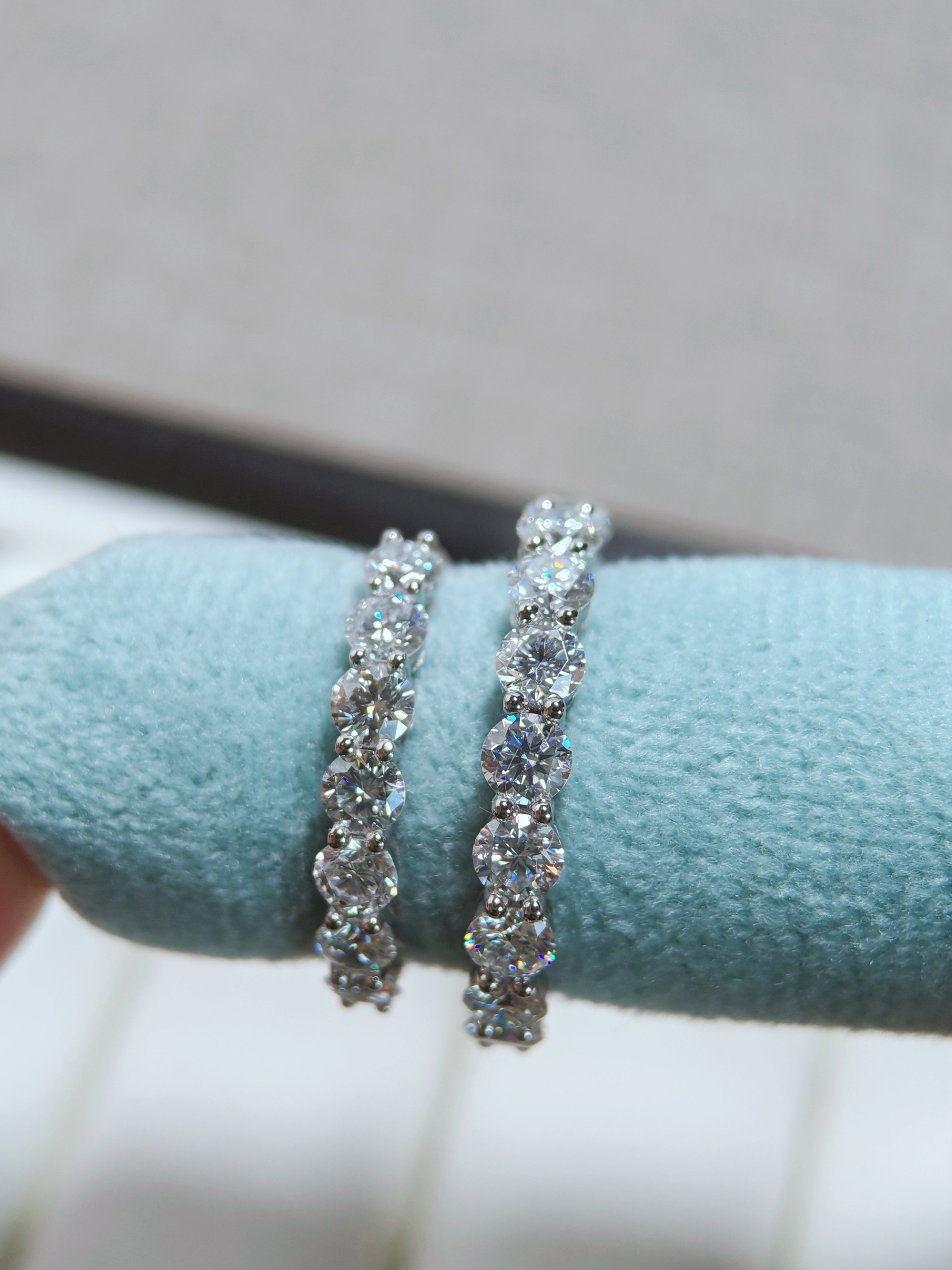 T Forever Band Ring in Platinum with a Full Circle of Diamonds, 3.7 mm